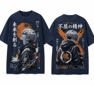 T-shirt imprimé anime de haute qualité pour hommes et femmes, streetwear tendance, coton, tee-shirt surdimensionné - Product Image 5