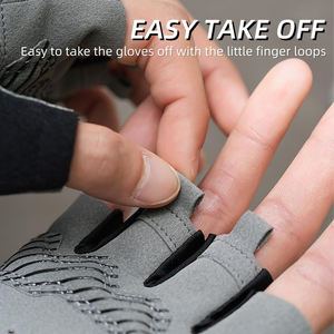 Half Finger Fitness Gloves Gym Training PU Leather Unisex Fingerless Design for Workout and Exercise - Product Image 5