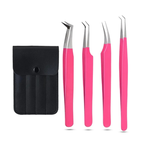 Stainless Steel Eyelash Tweezers Fine Point Beauty <b>Tool</b> for Makeup Salon and Daily Lash Care - Product Image 1