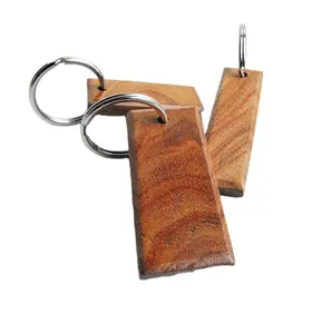 Best Quality wooden key ring handicraft Blank Wooden Keyring Exclusive Shaped Promotion Best Selling wood key chain