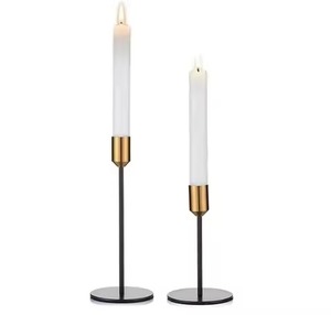 Support à bougies en métal élégant, porte-bougie élégant, centre de table, décoration intérieure pour mariage - Product Image 4