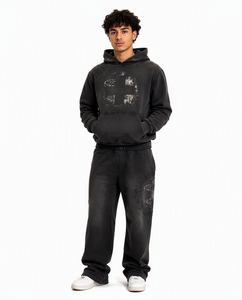 <span class=keywords><strong>Tuta</strong></span> Invernale Personalizzata da Uomo in 100% Cotone Terry Traspirante 400g, Set Verde con Stampa Grafica, Felpa con Cappuccio e <span class=keywords><strong>Pantaloni</strong></span> Jogger Casual - Product Image 5