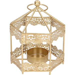 Lanterne à bougie suspendue en métal de style vintage, porte-bougie décoratif pour événements intérieurs et extérieurs, fêtes et mariages, en solde - Product Image 3