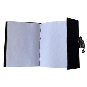 Handmade Genuine Leather Journal Grimoire Laughing Buddha Design Wiccan Cotton Pages <b>Note</b> <b>Book</b> Journal With Antique Brass C Lock - Product Image 6