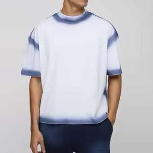 เสื้อยืดโอเวอร์ไซส์ผู้ชาย ผ้าฝ้ายถัก 100% ระบายอากาศได้ดี เรียบลื่น สวมใส่สบาย สไตล์สตรีทแวร์ สำหรับใส่ในชีวิตประจำวัน - Product Image 2