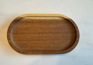 Bandeja Ovalada de Madera Maciza Hecha a Mano, Estilo Rústico, para Decoración de Cocina, de Grado Comercial, Ecológica, para Servir Alimentos y Catering - Product Image 5