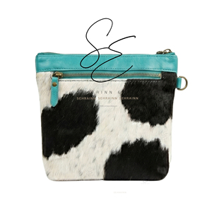 Sac bandoulière chic en cuir turquoise avec fermeture éclair en fourrure véritable, doublure en nylon tendance, sac à main quotidien, mini sac à main - Product Image 4