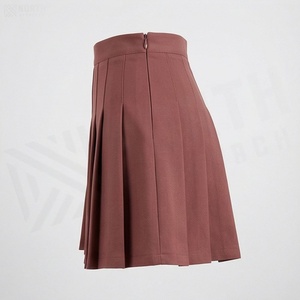 Minifalda plisada para mujer, color sólido, cintura regular, tejida, estilo para todas las estaciones - Product Image 3