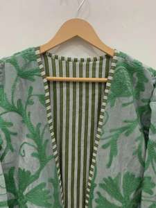 Kimono largo de terciopelo bordado Suzani, bata Suzani larga, chaqueta floral de invierno para mujer, chaqueta tipo Duster, abrigo tipo kimono, regalo para ella - Product Image 6