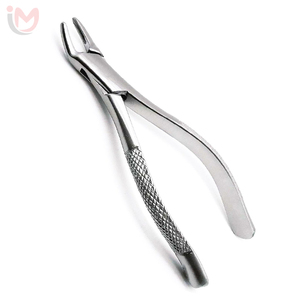 Forceps d'extraction dentaire supérieur antérieur, pinces à racines, argentées, à poignée moletée, instrument chirurgical manuel de classe I - Product Image 5