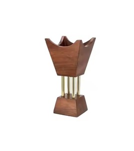 Sandalwood Finish Modern Art Antique Epoxy Resin Incense <b>Burner</b> <b>for</b> Ramadan Eid Festive Gift Square Shaped Customized Incense - Product Image 3