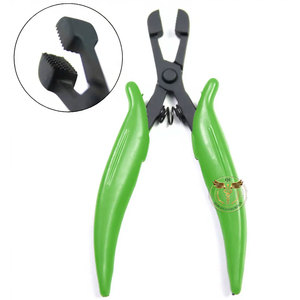 Pinzas para Remover Extensiones de Cabello, Mango Negro, Diseño con Ranuras Horizontales, Herramienta Profesional para Remover Anillos Micro y Nano - Product Image 2