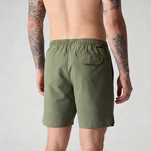 กางเกงขาสั้นคาร์โก้แบบสวมใส่สบาย ยืดหยุ่นได้ กางเกงออกกำลังกายผู้ชาย มีกระเป๋าซิป แห้งเร็ว ระบายอากาศได้ดี เหมาะสำหรับการฝึกซ้อม กางเกงชายหาด - Product Image 5