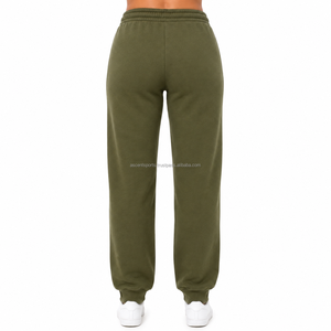 Women's Premium Fleece Jogger Pants High Waist Soft Cotton Blend Sweatpants Casual Fitness <b>Trousers</b> Wholesale OEM ODM - Product Image 2