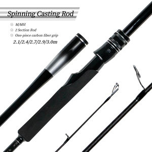Fishing Rod <strong>Black</strong> Carbon Fiber Handle 2.1m 2.4m 2.7m 2.9m Lure Fishing Rod 2 Section Spining Casting Rod for Bass Salmon - Product Image 1