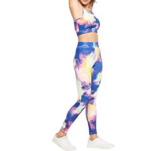 Conjunto de yoga con sujetador deportivo y pantalones, servicios OEM, último estilo, conjunto de yoga para mujer de alta calidad, conjunto de yoga para mujer con diseño personalizado - Product Image 3