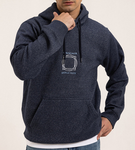Sweat-shirt à capuche classique pour homme, style streetwear, personnalisé OEM, imprimé, en mélange de coton et polaire, avec poche kangourou, style hiver - Product Image 5