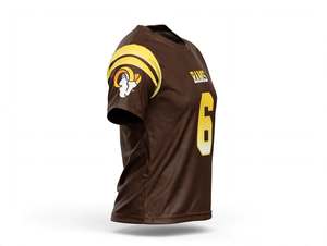 Personalized <b>Brown</b> American Football Jersey Custom Print Team Name Number Training <b>Men</b> Women Fans <b>Shirt</b> Wholesale Plus Size High - Product Image 4
