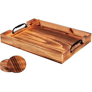 Bandeja de madera ligera y multiusos para transportar fácilmente alimentos y bebidas en interiores y exteriores - Product Image 1