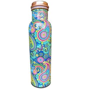 Botella de Cobre Multicolor Decorativa para Gimnasio, Hogar u Oficina, Atractiva Botella de Agua de Cobre con Adhesivo Esmaltado - Product Image 4