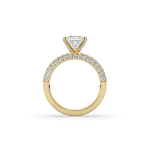 Custom 2 Ct Lab Grown Diamond 925 Silver Gold Ring Princess Cut <b>Unique</b> Style Lightweight Minimalist Jewelry <b>For</b> <b>Her</b> Ring - Product Image 4