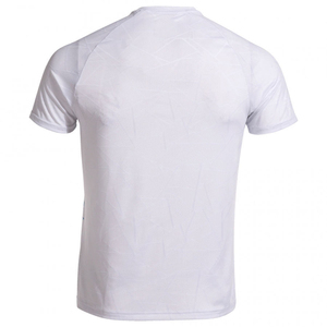 เสื้อยืดคอกลมแขนสั้นสีขาวสำหรับผู้ชาย ทรงเข้ารูป ระบายอากาศได้ดี ผลิตจากผ้าโพลีเอสเตอร์ถัก สวมใส่สบาย สีพื้น - Product Image 1