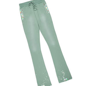 Conjunto Deportivo Informal de Dos Piezas para Hombre, Sudadera con Capucha y Pantalones Jogger, Color Verde Menta Sólido, para Invierno - Product Image 6