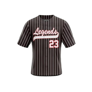 Custom Baseball Jersey Men's <b>White</b> Black Striped Custom Back Print Short Sleeve Regular Fit Adult All Seasons Breathable - Product Image 5