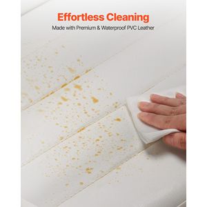 Set Moderno di 4 Sedie Laterali Imbottite in Pelle per Sala da Pranzo, Sedie Salvaspazio per Tavolo da Cucina con Dettagli Decorativi - Product Image 4