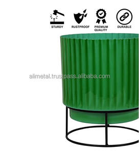 Jardinière en métal personnalisable avec support enduit de poudre intérieur/extérieur ferme balcon jardin décor pour usage domestique - Product Image 4