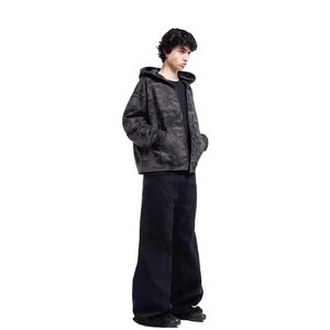 Winter Hoodie with Full Zip Fur Lining High Quality 100% Cotton Anti-Pilling OEM Service Warm Fluffy Design Heavy Zipper Pocket - Product Image 4