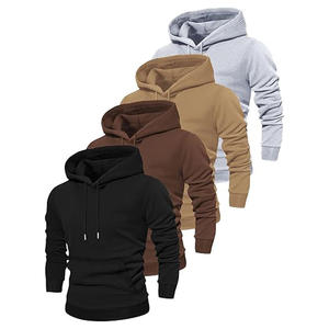 Men Pullover Hoodie Thermal Wholesale Winter ODM Cropped Hoodie Men Digital Printed Heavyweight Double Layer - Product Image 3