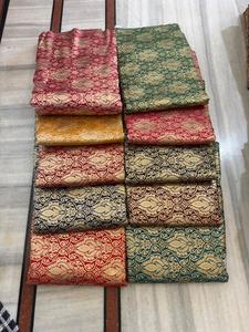 Tela de Seda Brocada de Doble Cara de Primera Calidad, Jacquard Floral, Textil Tejido para Sarees, Ropa, Decoración de Bodas, Manualidades y Tapicería - Product Image 5