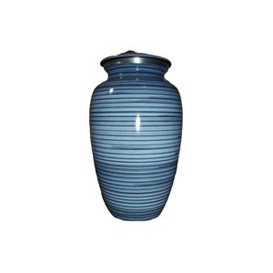 สีดำและสีขาวลวดลายอลูมิเนียมเถ้ากระดูกโกศพรีเมี่ยมมนุษย์บริสุทธิ์เถ้าภาชนะโลหะทนทานงานศพเถ้าโกศ - Product Image 6