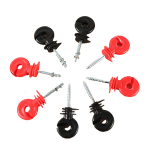 Isolateur noir à visser pour poteau de clôture, poteau en bois, clôture électrique, adapté aux clôtures pour animaux - Product Image 1