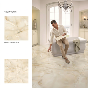 กระเบื้องพอร์ซเลนเคลือบดิจิตอล Paris Collection ขนาด 600x600 มม. ลายหินอ่อนเงา สำหรับปูพื้น พร้อมรับประกัน 4 ปี และความหนา 10 มม. - Product Image 6