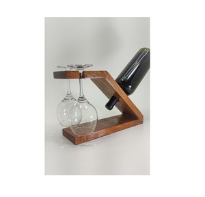 Compact Wooden Wine Rack For <b>Small</b> Kitchen Spaces With Elegant Look And Efficient Bottle Organization - Product Image 1
