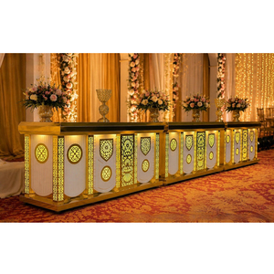 Mostrador de catering LED de estilo lujoso para bodas y eventos, estación de servicio de buffet moderna, fabricante y exportador a precios de mayorista. - Product Image 1