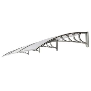 Copertura Antipioggia per Porte e Finestre, Protezione per Grondaie 300x100mm Grigio Trasparente - Product Image 5