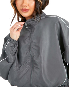 Veste de course respirante coupe-vent avec fermeture éclair, vêtements de sport pour la salle de sport, toutes saisons, col montant, veste coupe-vent pour femmes - Product Image 2