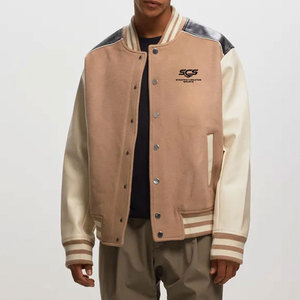 ออกแบบโลโก้ของคุณเอง เสื้อแจ็คเก็ต Letterman แบบกำหนดเอง ไซส์ใหญ่ ระบายอากาศได้ดี สีสันหลากหลาย เสื้อแจ็คเก็ตฤดูหนาวสำหรับผู้ชาย - Product Image 3