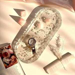 Handmade Resin Serving Tray with Gold Handles and Matching Coasters Elegant Decorative Tableware Luxury Resin <b>Art</b> <b>Set</b> for Decor - Product Image 3