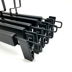 Premium <b>black</b> wooden trouser clips Customizable with logo size Suitable for clothing stores and home wardrobes. - Product Image 3
