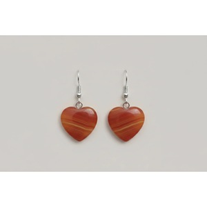 Boucles d'oreilles pendantes en bois de cornaline et corne plaquées rhodium - Bijoux artisanaux en gros de Jaipur, Inde - Product Image 2