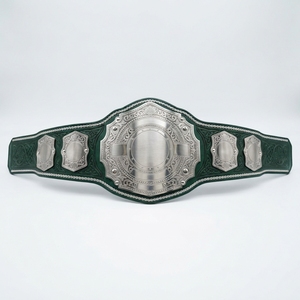 Ceinture de trophée sportif personnalisée pour la lutte, la boxe, les compétitions, avec plaques métalliques et sangle en cuir, nom personnalisé - Product Image 1