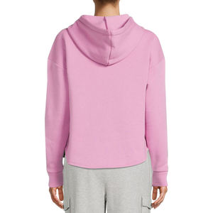 เสื้อสเวตเชิ้ตมีฮู้ดสีชมพูสำหรับผู้หญิง แขนยาว สีพื้น ผ้าฟลีซลำลอง มีกระเป๋า แต่งพู่ ผ้าย้อมสีแบบไทได สำหรับใส่ในฤดูหนาว - Product Image 3