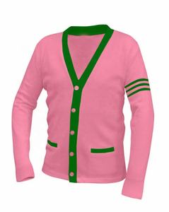 Precio al por Mayor y Logotipos Personalizados de Alta Calidad en Suéteres Tipo Cárdigan Unisex, Letras Bordadas, Tejido Acrílico, para Hermandades y Fraternidades - Product Image 4