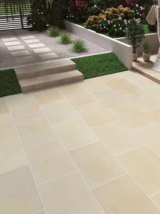 Dalles de pavage en grès couleur beige naturel moderne pour terrasse extérieure, allée de cour - Product Image 2