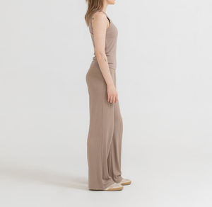 Tops de Tirantes para Mujer al por Mayor de Verano, Top sin Mangas Acanalado Color Taupe para Mujer, Estilo Relajado, Casual, Cómodo, Ropa Urbana - Product Image 4