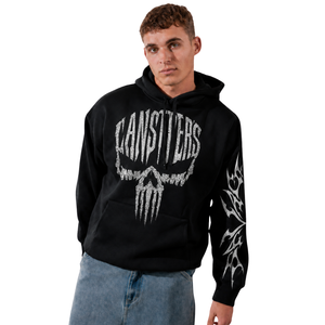 Customized Men Oversized Pullover Hoodie Front <b>Back</b> Sleeve Pocket Design Print <b>Drop</b> Shoulder Streetwear 100% Cotton Fleece OEM - Product Image 1